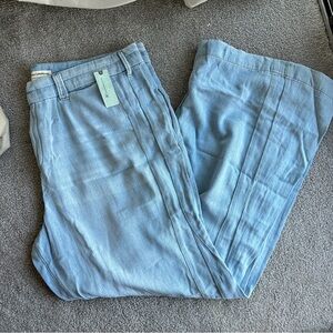 NWT Pilcro by A+ Anthropology. Light blue high waisted wide leg pants